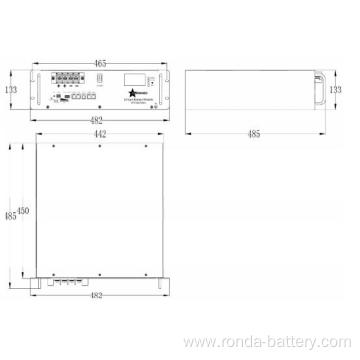 48V 50Ah LiFePO4 Battery Rack Home Energy Storage